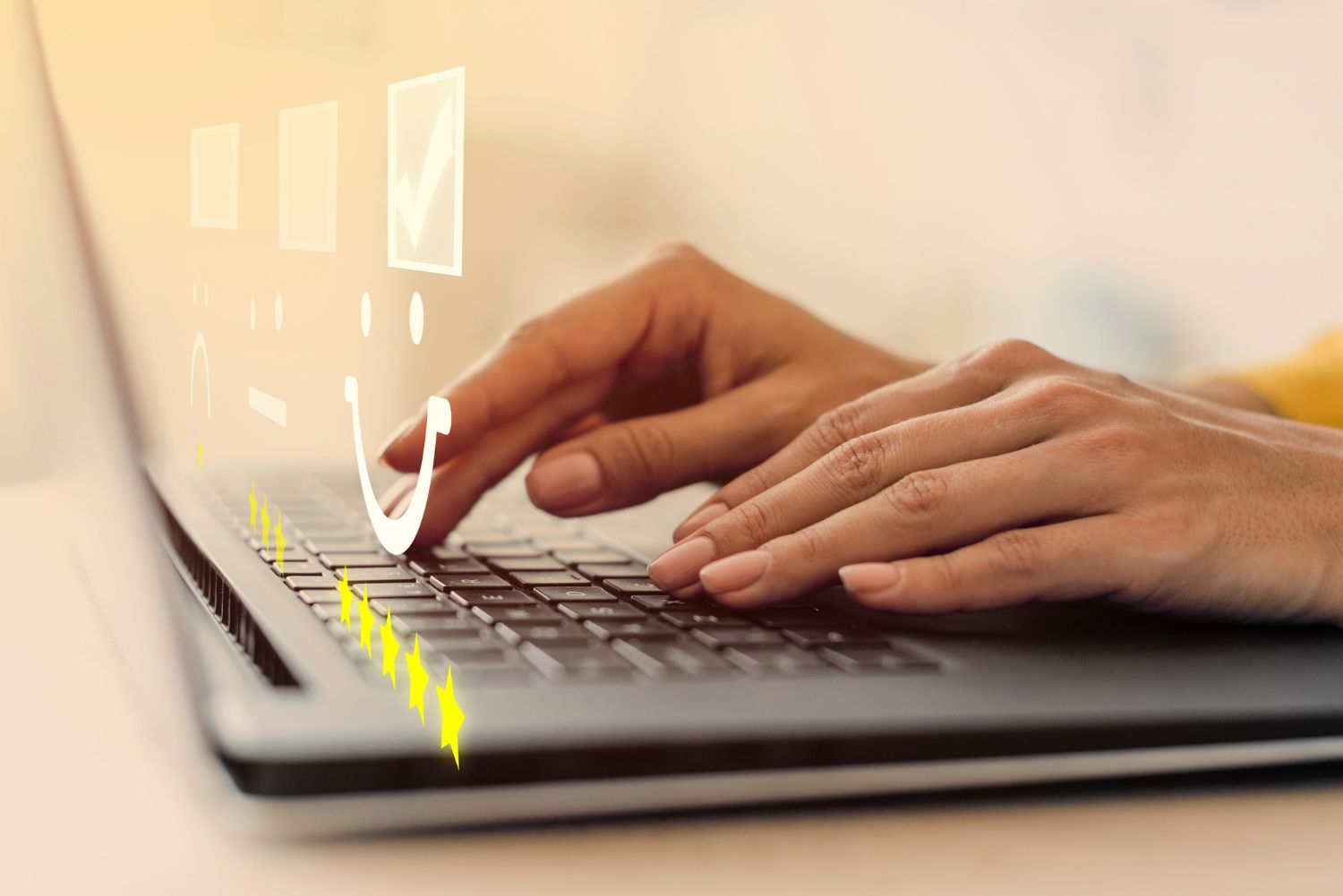 Person using laptop